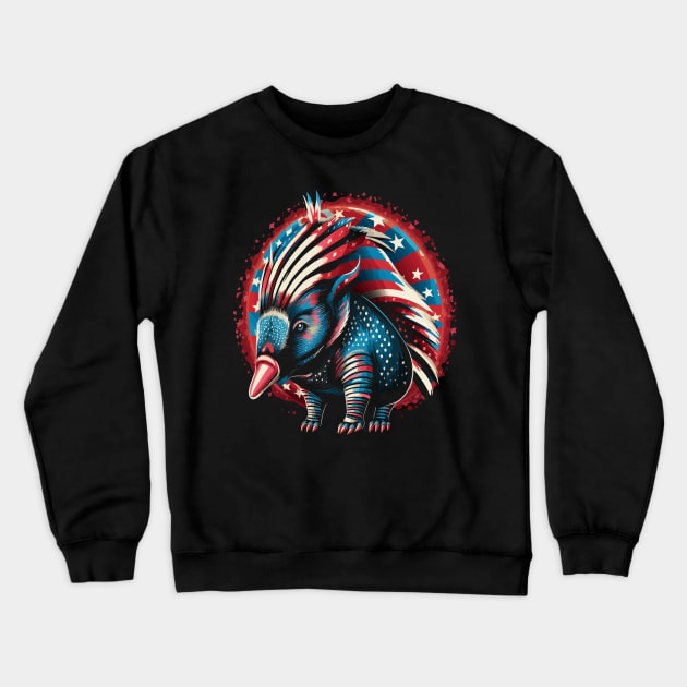 Patriotic Armadillo Crewneck Sweatshirt by JH Mart